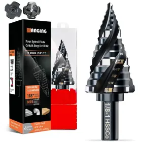 Zanging Step-m35-5 Four Spiral Flute Step Drill Bit For Metal M35 Cobalt Unibit S