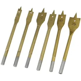 Fwhcsdb-g6 Zczqc 6in1 Spade Drill Bit Set Flat Wood Hole Cutter Gold Dill Bits Woo