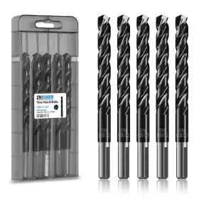 Znximer Zx-7/16 7/16 Inch Triple Spiral Flute Cobalt Drill Bit Set Pro - Tialn Coated Metal Dr