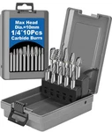 Sworker 10PCS Carbide Burr Set 1/4 Shank W/grey Box Max Head Xl, Case. Fixed Price $58.46.