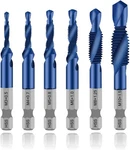 Combination Drill & Taps Bit Set Metric Thread M3-M10 Nano Blue Hex Shank. Fixed Price $21.04.
