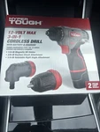Hyper Tough 12V Max 3-IN-1 Cordless Drill, Led Work Light, Battery & Charger Set. Fixed Price $24.98.