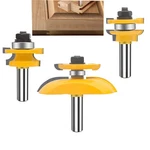 Oletbe 3 Pcs Router Bit Set 1/2INCH Shank Round Cove Raised Panel Cabinet. Fixed Price $63.36.