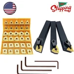 5/8" 36PCS Indexable Carbide Lathe Turning Tool Insert Holder Bit Set MTJNR16.... Fixed Price $71.54.