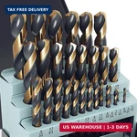 Behappy 29PCS Cobalt Drill Bit Set, 135 Degree Tip High Speed Steel With Black. Fixed Price $55.10.