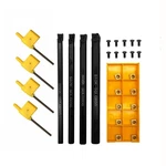 Boring Bar Set, 15/64, 9/32, 5/16, 3/8 Shank, CCMT21.51, CCMT06 Inserts, Tool. Fixed Price $34.86.