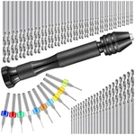 Vinsot 95 Pieces Micro Hand Drill Bits, 1 Pin Vise 94 Black. Fixed Price $30.93.