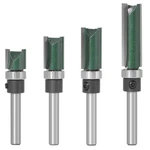 Wolfride 4PCS Straight Router Bit With Bearing, 1/4-INCH Shank Top Flush. Fixed Price $26.53.