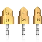 3PCS Pipe Expander Set 1/4 Inch Hex Shank Conduit Reamer Step Bits Titanium C.... Fixed Price $38.22.