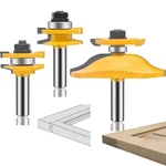 Leatbuy 3 Pcs Router Bits Set 1/2-INCH Shank Round Over Raised Panel Cabinet .... Fixed Price $57.69.