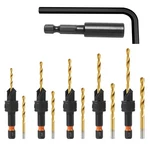 Yqandl 12PCS Hss Adjustable Countersunk Drill Bits For Woodworking, Sizes.... Fixed Price $10.49.