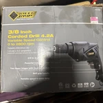 Steel Grip 4.2A 3/8" Keyed Chuck Variable Speed Corded Drill. Fixed Price $21.70.