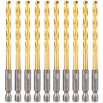 Hex Shank Drill Bits - Set Of 10PCS, Inch Premium 4341 Hss 3/16IN,. Fixed Price $22.05.
