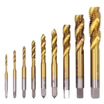 Wolfride 9PCS Titanium Spiral Flute Tap Set Metric Machine M2.5.... Fixed Price $21.77.
