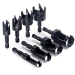 8PCS Wood Plug Cutter, Carbon Steel Straight And Taper Claw Drill Bit Set Woo.... Fixed Price $21.04.