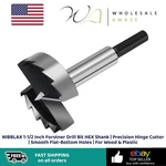 Nibblax 1-1/2 Inch Forstner Drill Bit Hex Shank Precision Hinge Cutter Smoot. Fixed Price $19.99.