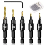 Oaojubr 5PCS Countersink Drill Bit 5/64", 3/32 7/64 1/8 9/64 Inches. Fixed Price $7.16.