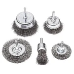 Edward Tools Wire Brush For Drill Set - Pro 5 Piece Cup With End. Fixed Price $15.99.
