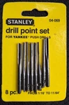 Stanley Yankee Push Drill Bits Set 04-069 9DP 8 Nos. Fixed Price $45.00.