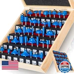 Leatbuy-tech Router Bit Sets 1/4-INCH Shank 43 Pcs Round Over Raised. Fixed Price $103.58.