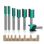 Csoom 7PCS Straight Router Bit Set 1/4" Shank,double Flute Dado .... Fixed Price $17.99.