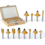 Rekckrul 12 Pieces Tungsten Carbide Router Bit Set Pcs, 1/4" Shank. Fixed Price $33.19.
