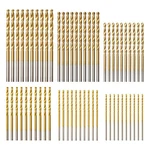 Amoolo Titanium Drill Bit Set Pcs), Premium 4341 Hss 3/64"-1/8"(60PCS). Fixed Price $19.15.