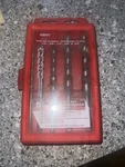 Mibro Piece Auger Bit Set 1/4" 3/8" 1/2" 5/8" 3/4" Used. Fixed Price $18.00.