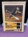 Vintage Sears Craftsman 9-1148 Electric Drill 3/8" Reversible Variable Speed Nos. Fixed Price $59.95.