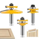Oletbe 3 Pcs Router Bit Set, 1/2-INCH Shank Round Over Raised Panel Cabinet D.... Fixed Price $60.86.