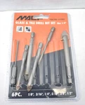 Macp Tile Glass Drill Bits Set 6 Piece Masonry Carbide Tipped Assorted Sizes. Fixed Price $11.80.