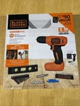 Black+decker 8V Max Cordless Drill 44 Pc. Home Decor Project Kit. Fixed Price $32.99.