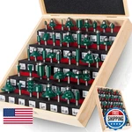 Leatbuy-tech Router Bit Set 1/4-INCH Shank 43 Pcs Round Over Panel. Fixed Price $103.58.