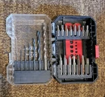 Hyper Tough 22-PIECE Drill & Drive Set In Click Fit Case, 41010CF. Fixed Price $12.99.