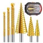 6PCS Titanium Coated Drill Set,included 3 Sizes Of Step Yellow. Fixed Price $21.72.