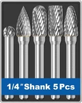 Sworker 5PCS Carbide Burr Set 1/4 Shank W/clear Box Head Dia 8MM Die Grinder Bit. Fixed Price $47.11.