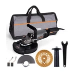 7 Concrete Grinder Set With Dust Extraction Shroud And Diamond Grinding Wheel. Fixed Price $225.00.