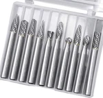 10PC Tungsten Carbide Burr Set 1/4" Shank Double Rotary Cutting Die. Fixed Price $61.99.