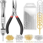 Leobro Hand Drill, 222 Pcs Pin Vise With BITS(0.8 MM-3 Mm), Nee. Fixed Price $19.22.