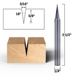 18 Zero Point Groove Engraving Carbide Router Bit 1/4" Shank - Yonico 14104Q. Fixed Price $23.95.
