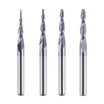4PCS/PACK Assorted R0.25 1.0 Tip 1/8" Tapered End Mill Cone Ball Nose Carbide. Fixed Price $60.99.