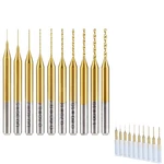 Huhao 10PCS Micro Drill Bits Set, 0.2MM-1.1MM, 1/8" Shank Spiral Flute Cnc Ro.... Fixed Price $33.89.