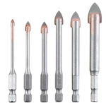 Tile Glass Bits Set, 6PCS Masonry Carbide Tips Drilling For Soft C.... Fixed Price $15.89.
