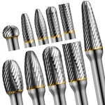 10PCS Die Grinder Bits W/ 1/4" Shank, Tungsten Carbide Burr Set For Metal Steel. Fixed Price $45.99.