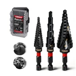 Pcs M35 Cobalt Step Drill Bit Set With Tialn Coating, 1/4" Hex Shank Impact.... Fixed Price $60.95.
