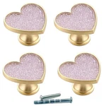 Youyouulu 4PCS Shining-purple-crystal-diamonds-drawer-knobs, Golden-brass-hea.... Fixed Price $22.68.