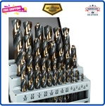 Yougfin 29PCS Metal Drill Bit Set Hss Black Gold Finish 1/16"-1/2" With Case. Fixed Price $51.29.