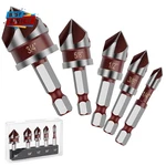 Countersink Drill Bit, 5PCS 82 Degree Hss 1/4"-3/4" With Hex Shank. Fixed Price $9.67.