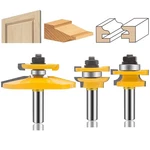 Leatbuy 3 Pcs Router Bit Set 1/2-INCH Shank, Round Over Raised Panel Cabinet .... Fixed Price $66.39.