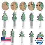 Leatbuy-tech 10 Pcs Molding Router Bit Set 1/2-INCH Shank Corner. Fixed Price $166.06.